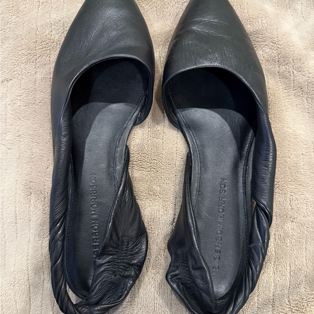Sigerson Morrison Black Flats Elegant Slip-On Loafers